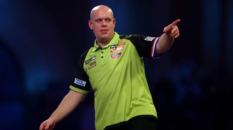 Michael van Gerwen celebrates