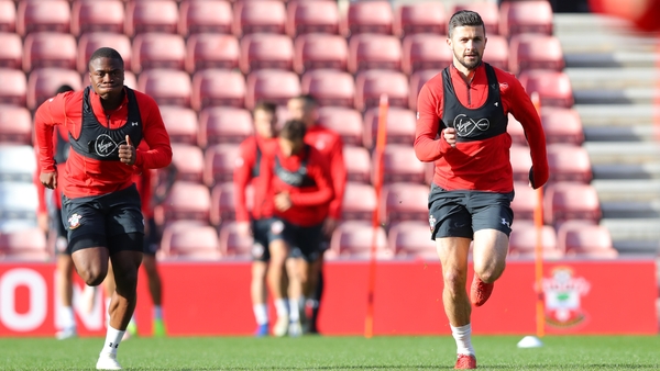 Michael Obafemi, left, and Shane Long both missed Saturday's 1-1 draw with Crystal Palace due to illness