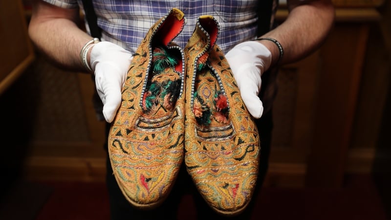 Libyan dictator Muammar Gaddafi is said to have gifted elaborate slippers to IRA leader Joe Cahill