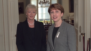 Meeting President Mary McAleese in Áras an Uachtaráin in November 2000 for an interview for her RTÉ Radio 1 show