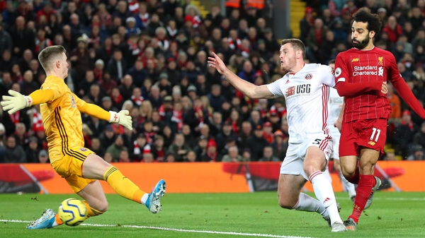 Mohamed Salah opens the scoring at Anfield