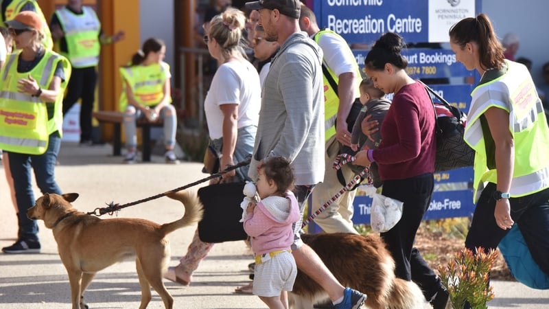 People and their pets were evacuated from Mallacoota