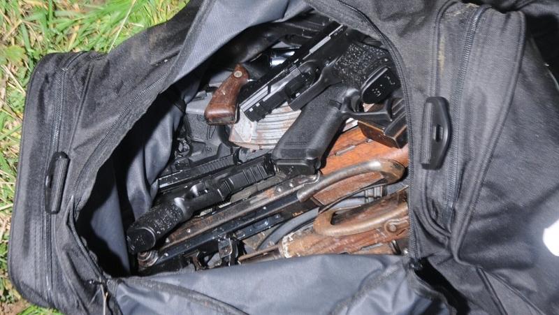 Firearms and ammunition recovered during search operation