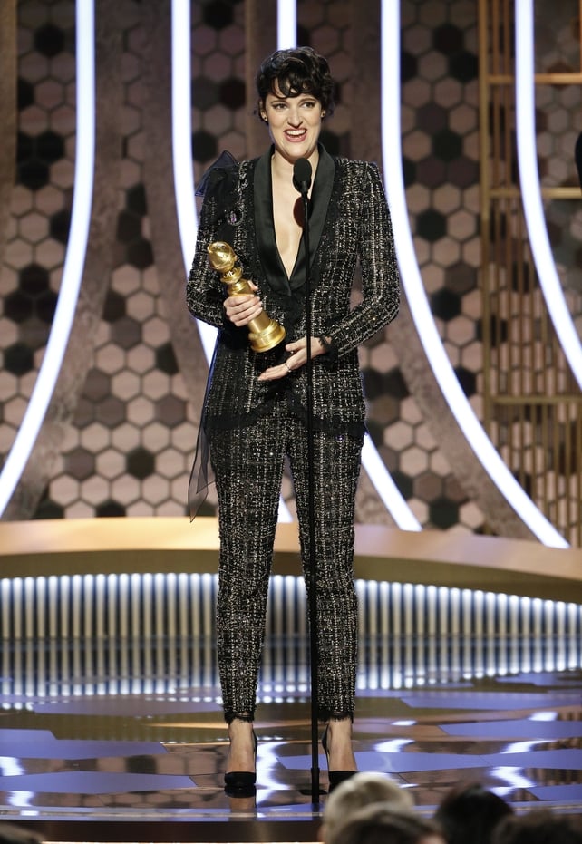 Phoebe Waller-Bridge wins Best Performance by an Actress in a Television Series - Musical or Comedy for Fleabag. "This really comes down to Andrew Scott. There was a lot of talk about the chemistry in the show but he could have chemistry with a pebble"