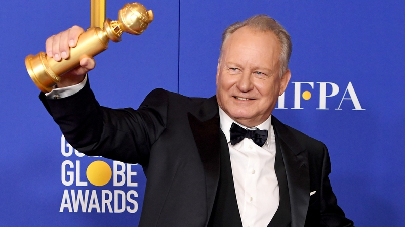 Stellan Skarsgard won the Best Performance by an Actor in a Supporting Role in a Series, Limited Series or Motion Picture Made for Television for Chernobyl and joked it was down to his eyebrows.