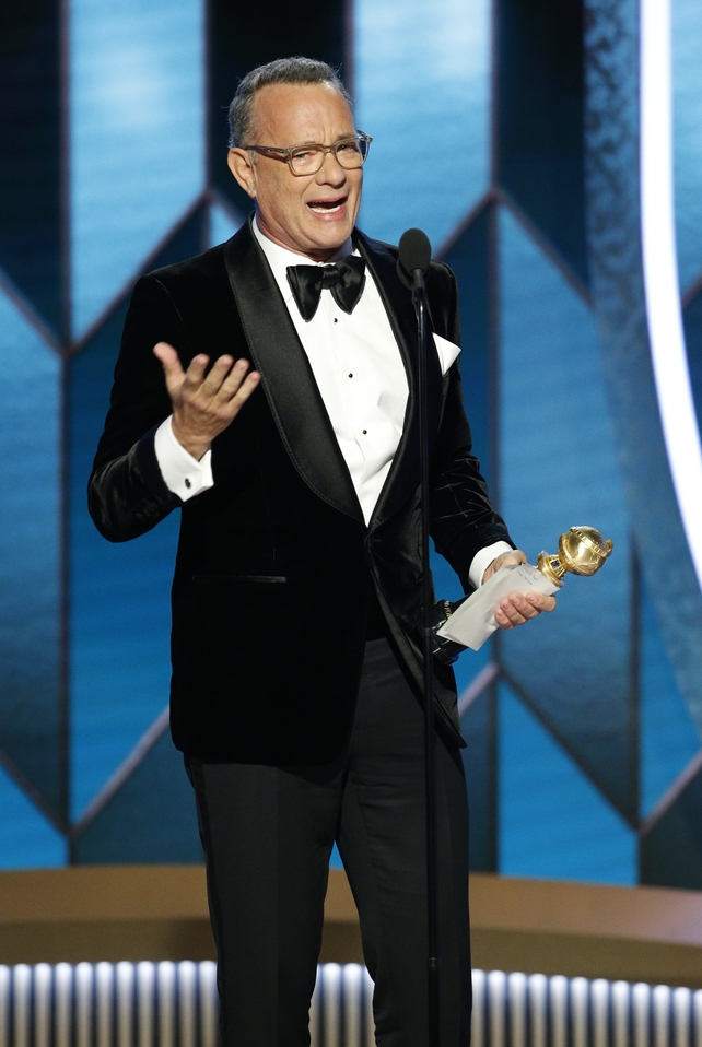 Tom Hanks accepted the Cecil B. DeMille award - the ceremony's lifetime achievement award. He said: He added: "You're a dope if you don't steal from everybody you've ever worked with, I've stolen from the people who only need one name, like Meryl."