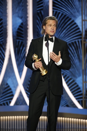 Brad Pitt won Best Supporting Actor for Once Upon A Time... In Hollywood. He paid tribute to his fellow nominees, saying: "Holy moly, when I was starting out these names that were just listed were like gods to me, so all my respect."