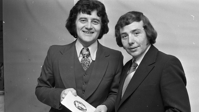 Larry Gogan and singer Joe Cuddy, 1972