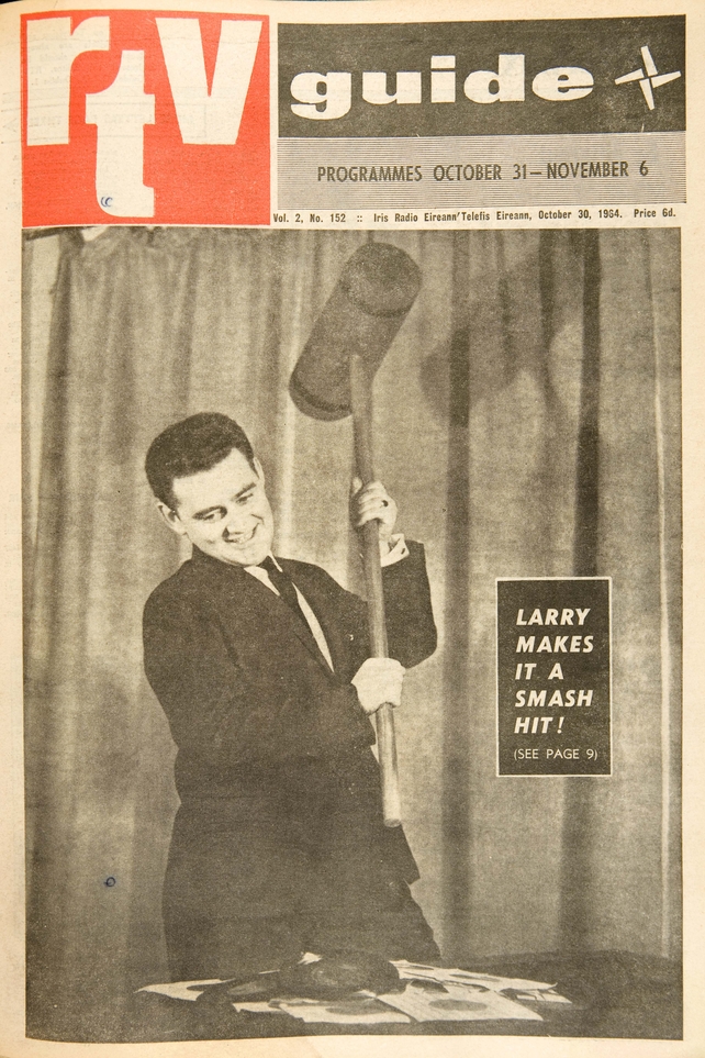 Larry Gogan on the front cover of the RTV Guide in October 1964