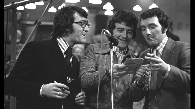 Brendan Balfe, Larry Gogan and Mike Murphy in 1974