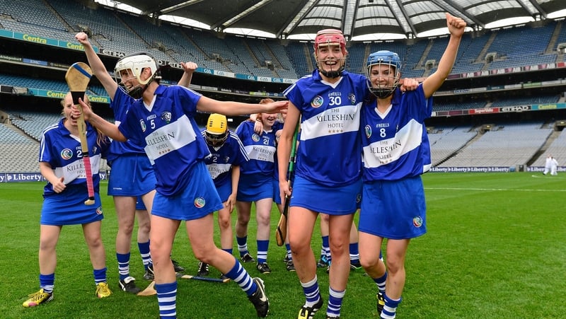 Laois players celebrating their 2015 All-Ireland premier junior title victory