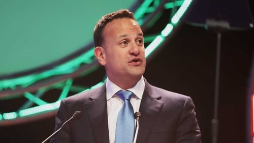 Leo Varadkar speaking earlier today at the BT Young Scientist Exhibition