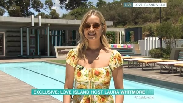 Laura Whitmore appeared on This Morning broadcasting from the Love Island villa in Cape Town