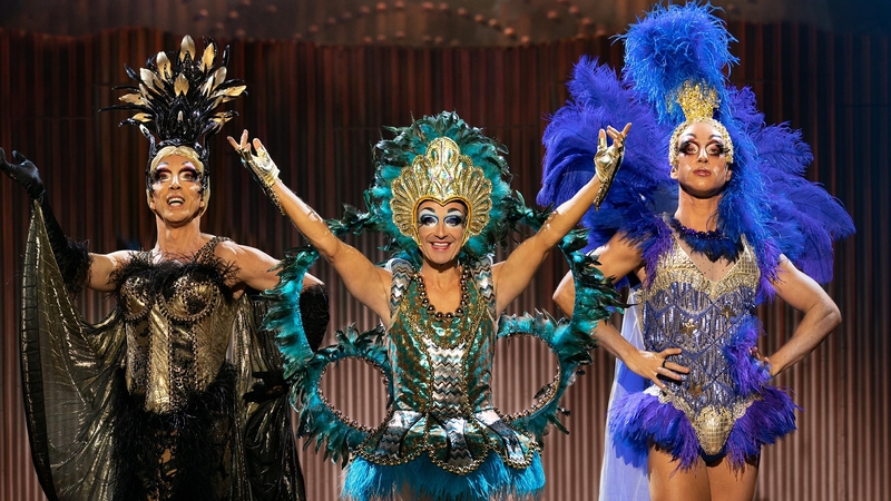 Miles Western, Joe McFadden and Nick Hayes in Priscilla Queen of the Desert