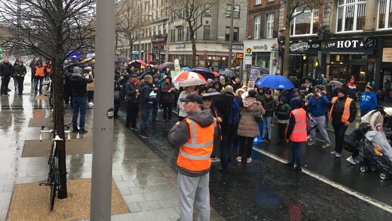 The protesters marched from Parnell Square to O'Connell Bridge