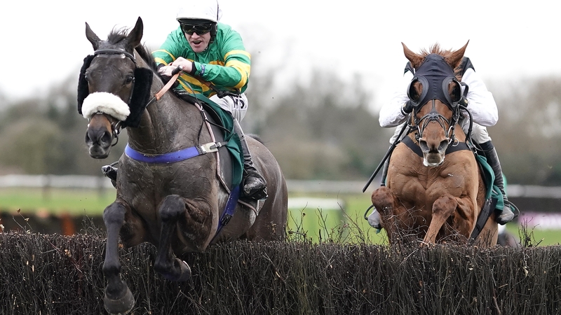 Kimberlite Candy clears the last ahead of the blinkered Captain Chaos