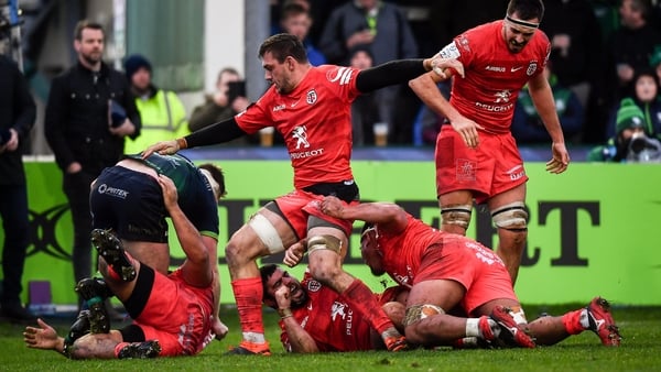 Julien Marchand scored Toulouse's second try just before half-time