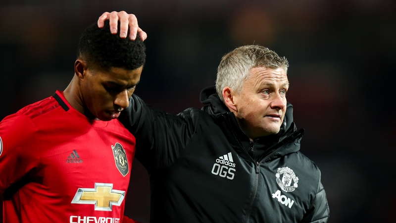 Marcus Rashford (left) and Ole Gunnar Solskjaer