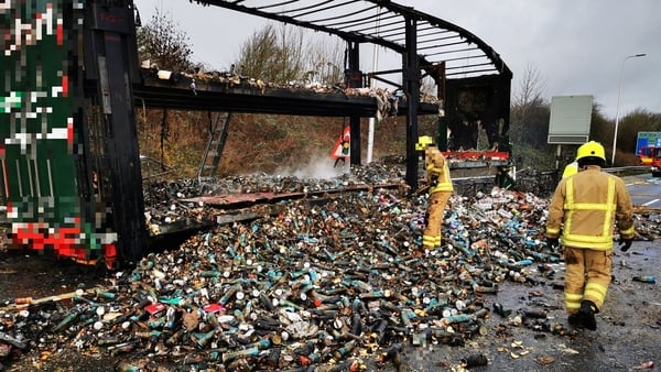 The truck was carrying tubes of Pringles (Pic Highways England)