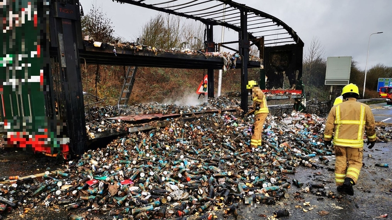 The truck was carrying tubes of Pringles (Pic Highways England)