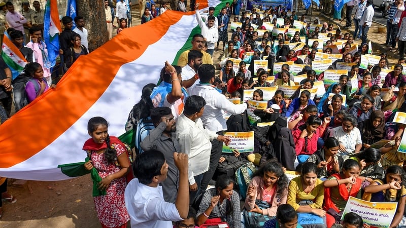 A protest against India's Citizenship Amendment Act and National Register for Citizens. Photo: Manjunath Kiran/AFP via Getty Images