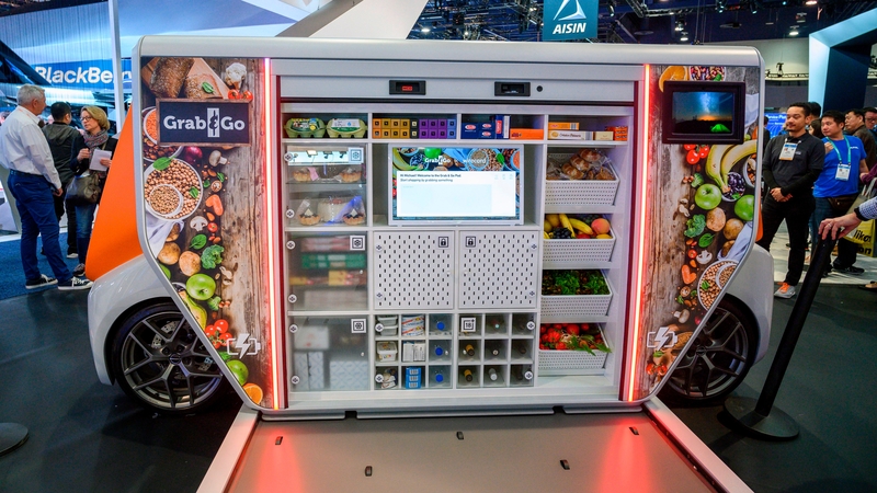 Rinspeed's concept vehicle MetroSnap as seen at CES 2020