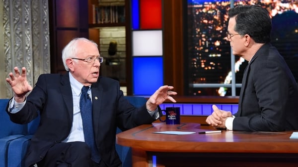 "We Must Demand Better Lies" Colbert Talks War with Bernie
