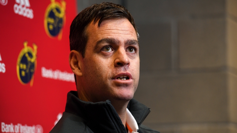 Munster head coach Johann van Graan during a Munster Rugby press conference at University of Limerick