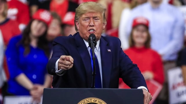 Donald Trump at a rally Milwaukee, Wisconsin on 14 January - he never formally conceded the election to Joe Biden