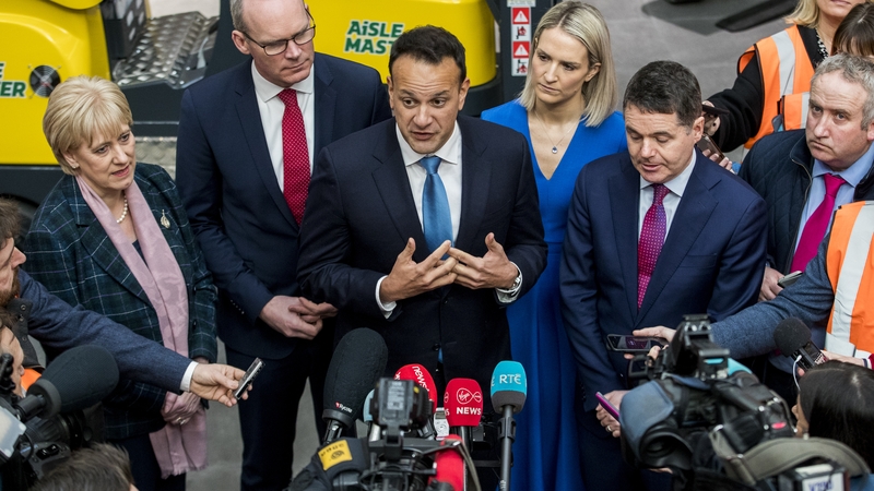 Leo Varadkar speaking at Fine Gael's election campaign launch