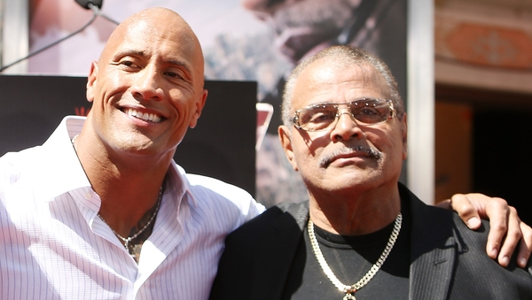 Dwayne and Rocky Johnson