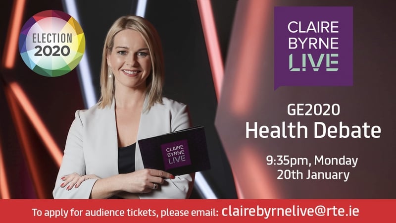 Claire Byrne Live Health Debate on Monday, January 20th