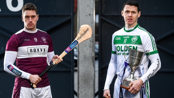 Borris-Ileigh's Dan McCormack (L) with TJ Reid of Ballyhale Shamrocks