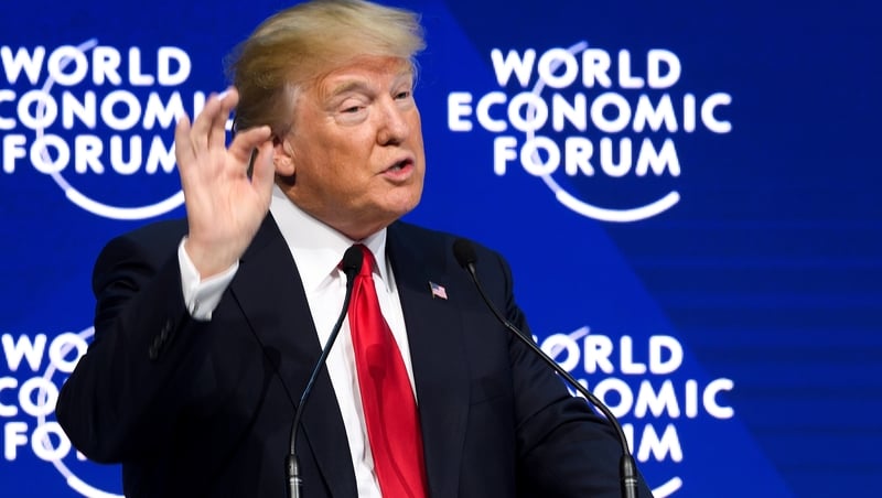 Donald Trump, pictured at Davos in 2018, is expected to be the star attraction this year