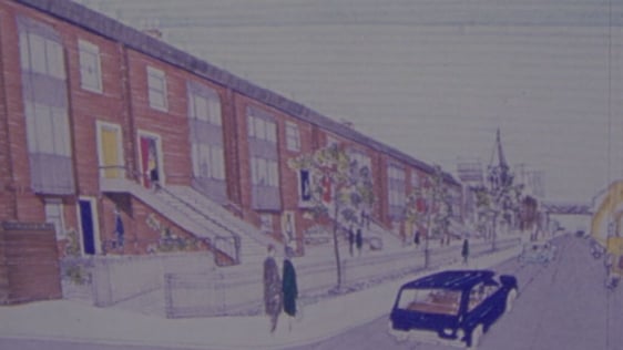 Architect's drawing of Dublin Corporation housing scheme, City Quay (1980)
