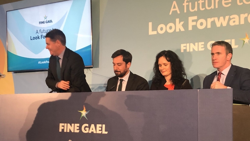 Eoghan Murphy and Paschal Donohoe at the launch of Fine Gael's party proposals on housing