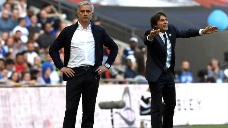 Conte (right) has talked about the possibility of signing Christian Eriksen, whose contract expires with Spurs in the summer