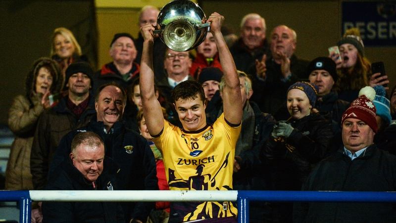 Jack O'Connor of Wexford lifts the Walsh Cup