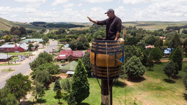 Vernon Kruger has been living in the barrel for more than two months