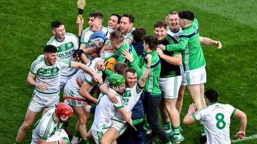 Ballyhale players celebrate their Croke Park victory