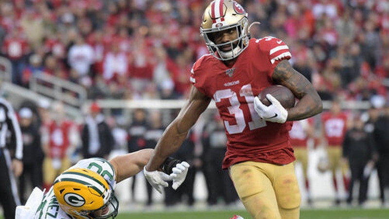 Raheem Mostert ran in four touchdowns