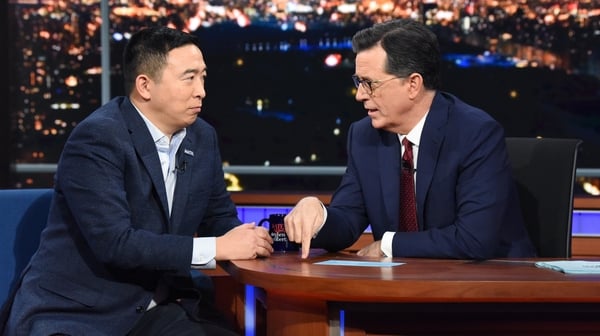 "A stage that does not reflect the population" says Andrew Yang