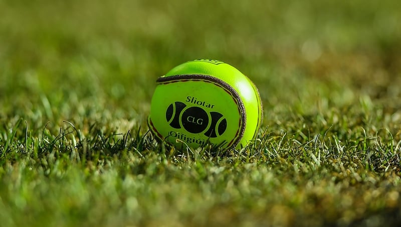 A luminous sliotar bearing the official GAA stamp of approval