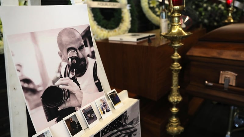 Funeral of Mexican cinematographer Erick Castillo, who worked on the Oscar-winning film 'Roma', and who was murdered in Acapulco in 2019