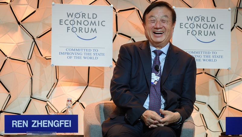 Huawei founder Ren Zhengfei took the stage at Davos to talk about the future of the tech arms race