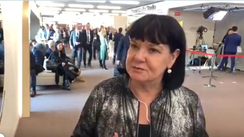 Sharon Burrow, from the International Trade Union Confederation, says Davos gives it a chance to meet with heads of state