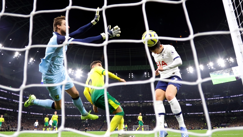 Son scored the winner from close range