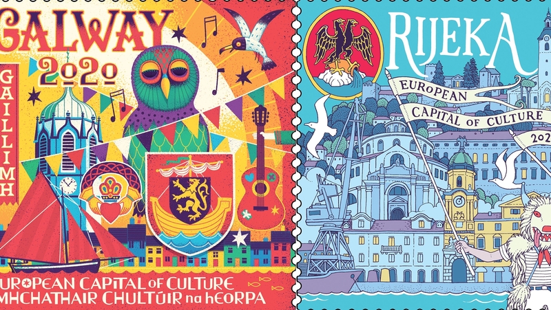 Stamps were issued by An Post