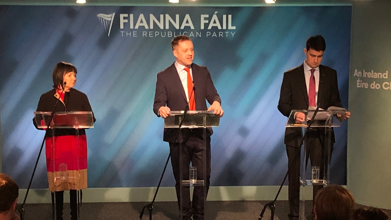 Thomas Byrne (C) said the party is promising a freeze on third level fees