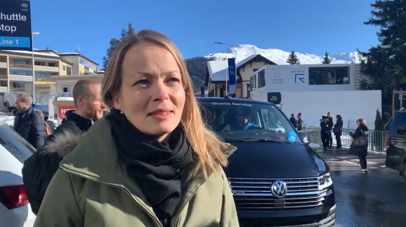 Pauliina Murphy, Engagement Director at World Benchmarking Alliance, speaks from Davos